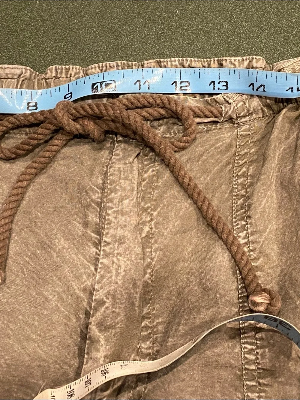 Free People Olive Green Cargo Shorts